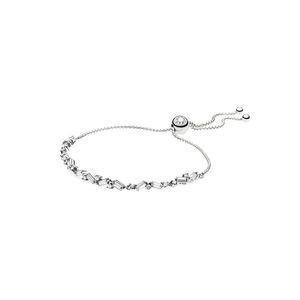 Pandora Silver Sparkling Cz Ice Cube Slider Tennis Bracelet